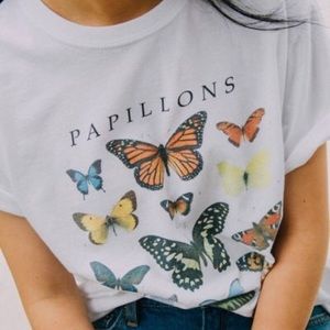 Papillons Shirt Butterfly Crew Neck